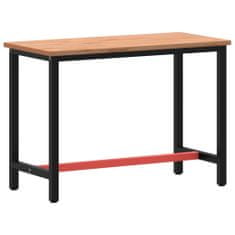 Vidaxl Pracovný stôl 115x55x81,5 cm masívny buk a kov