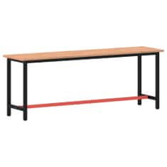Vidaxl Pracovný stôl 220x55x81,5 cm masívny buk a kov