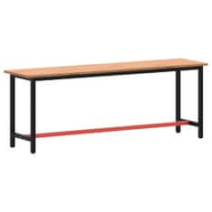 Vidaxl Pracovný stôl 220x55x81,5 cm masívny buk a kov