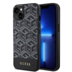 Guess Zadný kryt PU G Cube MagSafe pre iPhone 15 Black