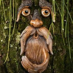 Netscroll Dekorácia stromu vo forme tváre, ktorá je zároveň krmítkom pre vtáky, BirdFeeder