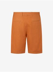 Pepe Jeans Oranžové pánske kraťasy s prímesou ľanu Pepe Jeans XXL