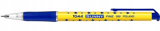 BTS Automatické guľôčkové pero modré Sunny 0,7 mm