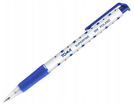 BTS Automatické guľôčkové pero modré s hviezdičkami 0,7 mm