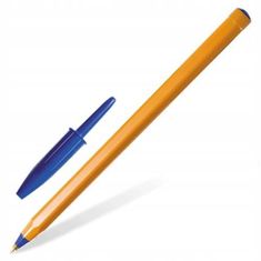 Bic Modré guľôčkové pero so zátkou oranžové 0,7 mm