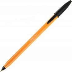 Bic Čierne guľôčkové pero so zátkou oranžové 0,7 mm