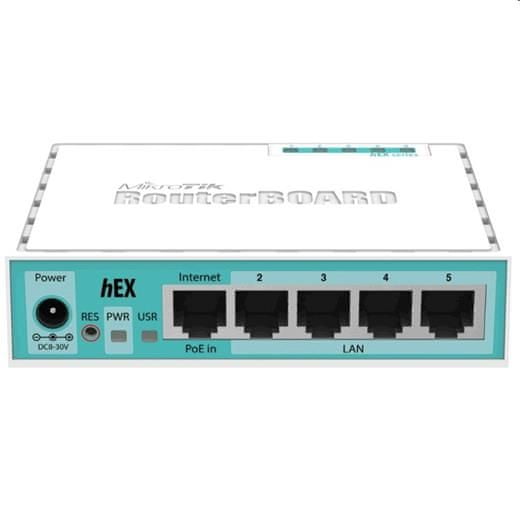 Mikrotik RouterBoard RB750Gr3 hEX router, 256MB RAM, 5xGLAN, vr. L4