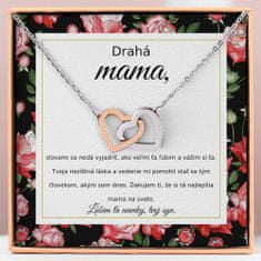  Dámsky náhrdelník s prepletenými srdiečkami - Drahá mama - darček na Valentína pre mamu | HAZEL_HEARTS