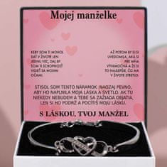 Lovilion Dámsky náramok so srdiečkom - Mojej manželke – Vždy si ma ponechaj vo svojom srdci - valentínsky darček pre manželku | HONEY_HEARTBRACELET