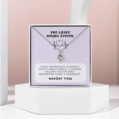 Lovilion Náhrdelník so zirkónmi - Pre láska môjho života - romantický darček na Valentína pre ženu | LEAH_ALLURE