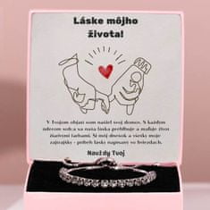 Lovilion Dámsky náramok s okrúhlymi kryštálmi z kubických zirkónov - Láske môjho života! - darček na Valentína pre ženu | YARA_TENNISBRACELET