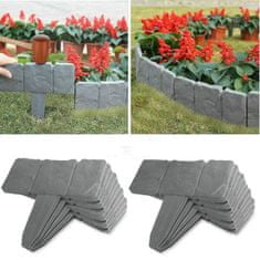 HOME & MARKER® Záhradné obrubníky pripomínajúce kameň | MINIFENCE 10+10 ZADARMO
