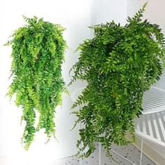 HOME & MARKER® Závesná umelá dekoratívna rastlina papradia (1 ks rastlina, dĺžka 80 cm) | FERNY