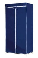 Alpina Textilná šatníková skriňa 75x50x160cm tmavo modrá