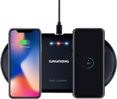 GRUNDIG Bezdrôtová nabíjačka na Iphone aj Samsung duálna 2x10W