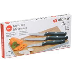 Alpina Sada nožov na zeleninu 3 ks 18,5/19,5/22cmED-286993