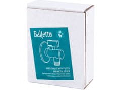 BALLETTO Ventil rohový s filtrom a kovovú pákou, 1/2"-1/2"