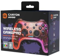 Canyon Bezdrôtový gamepad GPW-04 RGB 5v1 (PS3, PS4, XBOX, Android TV, PC)