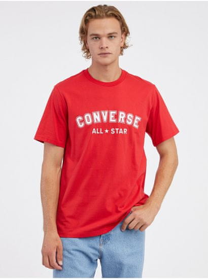 Converse Červené unisex tričko Converse Go-To All Star