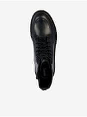 Geox Čierne dámske kotníkové kožené topánky Geox Elidea 40