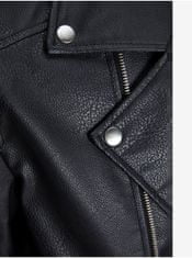 Jack&Jones Čierna pánska koženková bunda Jack & Jones Rocky XXL
