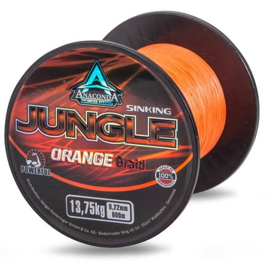 Anaconda šnúra Jungle Orange 0,22mm 600m