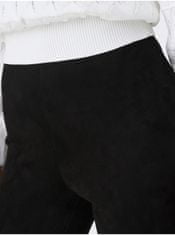 ONLY Čierne dámske nohavice v semišovej úprave ONLY Jo XL