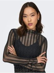 Jacqueline de Yong Čierne dámske pruhované tričko JDY Vivy XS
