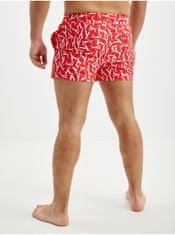 Calvin Klein Červené pánske vzorované plavky Calvin Klein Underwear M