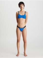 Calvin Klein Modrý dámsky spodný diel plaviek Calvin Klein Underwear XL
