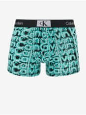 Calvin Klein Tyrkysové pánske vzorované boxerky Calvin Klein Underwear S