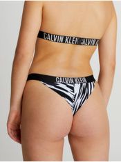 Calvin Klein Bielo-čierny dámsky vzorovaný spodný diel plaviek Calvin Klein Underwear Intense Power XS