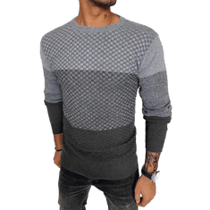 Dstreet Pánsky sveter LINA sivý wx2130 2XL-3XL