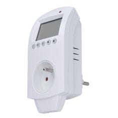 Solight termostaticky spínaná zásuvka, zásuvkový termostat, 230V/16A, režim vykurovania alebo chladenia, rôzne teplotné režimy, DT40