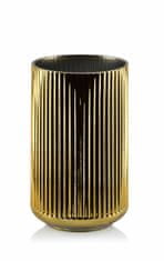 Mondex Sklenená váza Serenite 17,5 cm čierna/zlatá