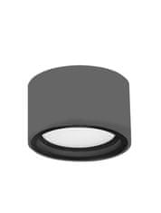 Nova Luce NOVA LUCE vonkajšie stropné svietidlo FOCUS tmavo šedý hliník sklenený difúzor LED GX53 7W 3000K 220-240V 77st. IP54 752463