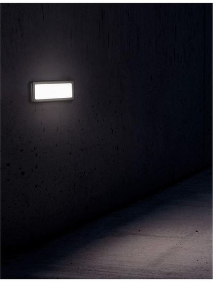 Nova Luce NOVA LUCE vonkajšie nástenné svietidlo PULSAR tmavo šedý ABS akrylový biely difúzor LED 6W 3000K alebo 4000K 220-220V 67st. IP54 812103