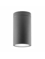 Nova Luce NOVA LUCE vonkajšie stropné svietidlo CERISE tmavo šedý hliník a sklenený difúzor GU10 1x7W IP54 220-240V bez žiarovky 9020021