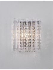 Nova Luce NOVA LUCE nástenné svietidlo ELEMENT chrómovaný hliník sklo a K9 krištáľ G9 1x5W 230V IP20 bez žiarovky 9046500