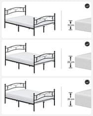 VASAGLE Rám dvojlôžkovej postele 198 x 142 x 92,5 cm VASAGLE RMB073B01