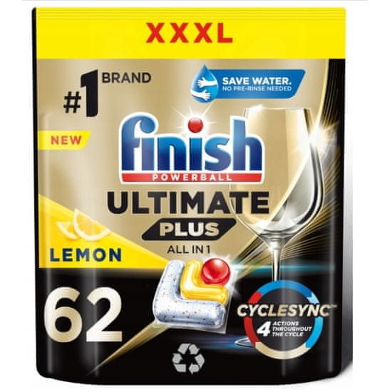 Vidaxl Kapsule do umývačky riadu Ultimate Plus Lemon 62ks