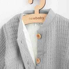 NEW BABY Dojčenský mušelínový kabátik Comfort clothes sivá - 62 (3-6m)