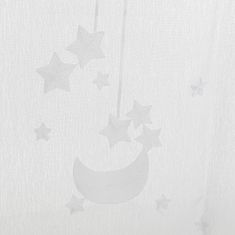 Atmosphera Atmosphera Detská záclona vyšívanej bielej hviezdy 140 x 240 cm