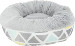 Trixie Hebký plyšový kulatý pelíšek pro hlodavce, ø 35 × 13 cm, barevná/šedá