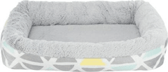 Trixie Hebký plyšový pelíšek pro hlodavce, 30 x 6 x 22 cm, barevná/šedá