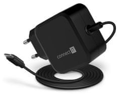 Connect IT C-Power Mini univerzálny notebookový adaptér USB-C, PD 67 W, čierny (CNP-1660-BK)