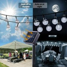 50 vnútorných a vonkajších retro LED svetiel, ktoré sa nabíjajú solárnou energiou, BulbLights