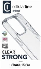 CellularLine Zadný číry kryt s ochranným rámčekom Clear Duo pre Apple iPhone 15 Pro, CLEARDUOIPHXIT