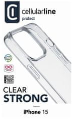 CellularLine Zadný číry kryt s ochranným rámčekom Clear Duo pre Apple iPhone 15 CLEARDUOIPH15T