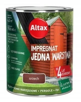 Altax Jedna vrstva hydroizolácie na drevo a betón orech 0,75 l